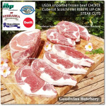 Beef Ribeye lip-on USDA CHOICE frozen whole cut +/- 8kg price/kg brand BLUERIBBON - PREORDER 2-3 days notice (Scotch-Fillet / Cube-Roll)